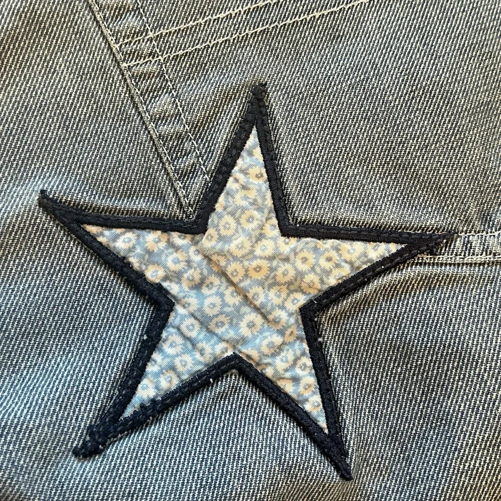Tommy Hilfiger Vintage‎ Womens Sz 7 Shorts Patches Rare Flat Front Blue